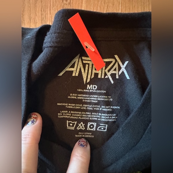 π NWT Anthrax Live At The Ritz Flyer T-Shirt πΈ Hot Topic - Picture 7 of 7